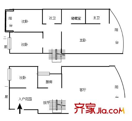 悅城 4室 戶型圖