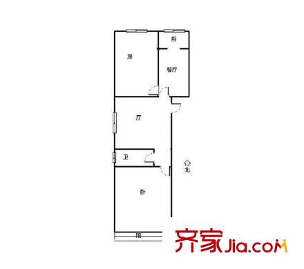 融鑫園小區(qū) 2室 戶(hù)型圖