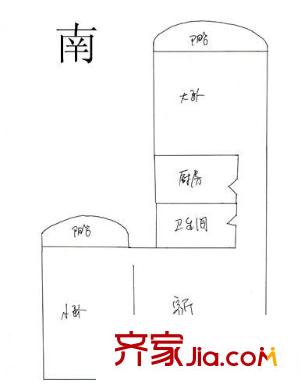 華茂玉龍園 2室 戶型圖