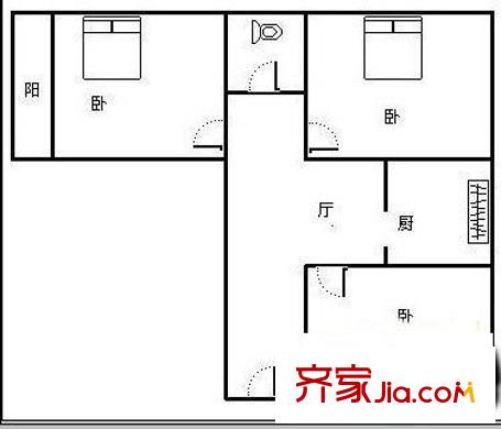崇德坊小區(qū) 3室 戶型圖