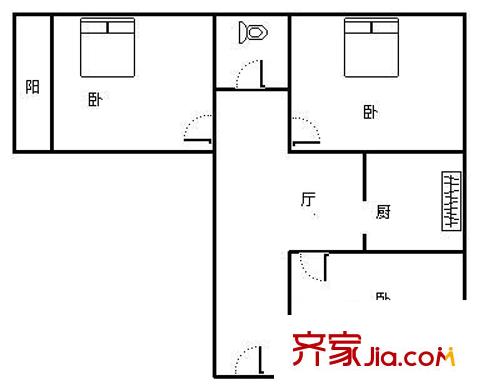 崇德坊小區(qū) 3室 戶型圖