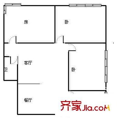 自在廣場(chǎng) 3室 戶型圖