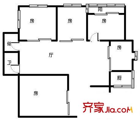 自在廣場 5室 戶型圖