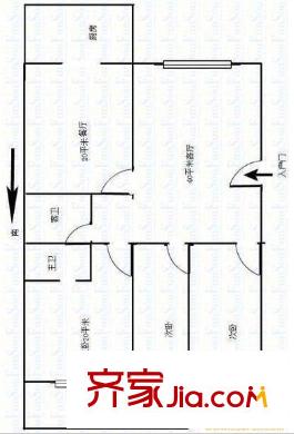 景龍洋樓戶型圖戶型圖 3室2廳2衛(wèi)