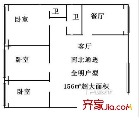 景龍洋樓戶型圖 戶型圖 3室2廳2衛(wèi)
