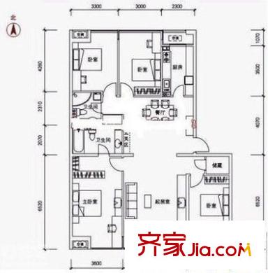 吉祥馨苑 4室 戶型圖