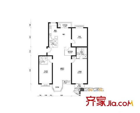 楓葉廣場(chǎng)二期 3室 戶型圖