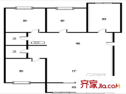 數(shù)碼家園戶型圖1 