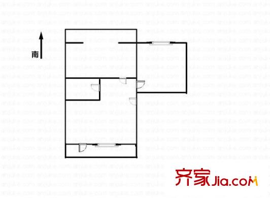 南康小區(qū) 2室 戶型圖