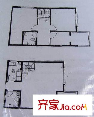 水榭名都戶型圖45平米戶型圖 2室1廳2衛(wèi)1廚