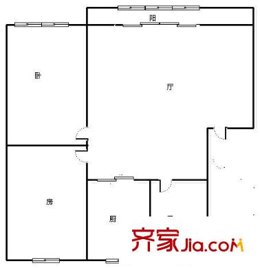 雅荷城市花園 2室 戶型圖