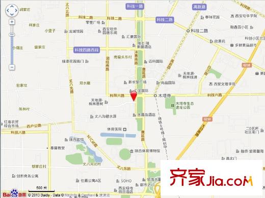 橡樹街區(qū)交通圖電子地圖