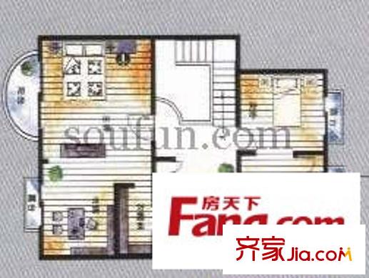 紫薇苑歐洲世家戶型圖2室2廳1衛(wèi)1廚