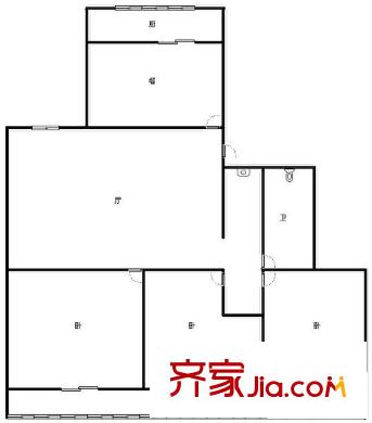 福安花園 3室 戶型圖