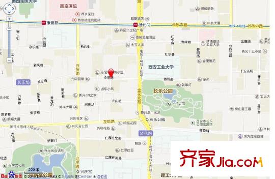 傘塔路體校家屬院交通圖西安  