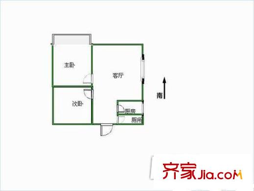 西安 傘塔路體校家屬院 戶型圖