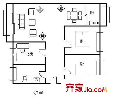 花好月圓 3室 戶型圖