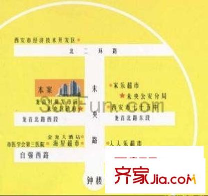 時(shí)代明豐苑交通圖