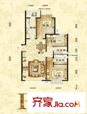 豐景佳園 3室 戶型圖