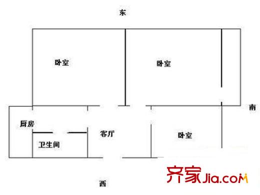 雅荷城市花園 3室 戶型圖