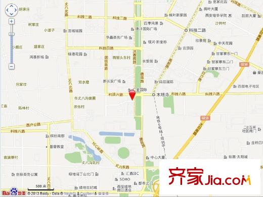 橡樹街區(qū)交通圖