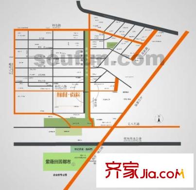 橡樹街區(qū)交通圖