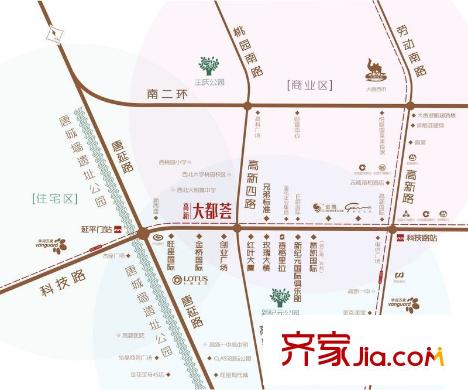 高新大都薈區(qū)位圖