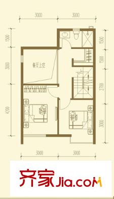 涇渭上城120平米二層 戶型圖 3室2廳3衛(wèi)1廚