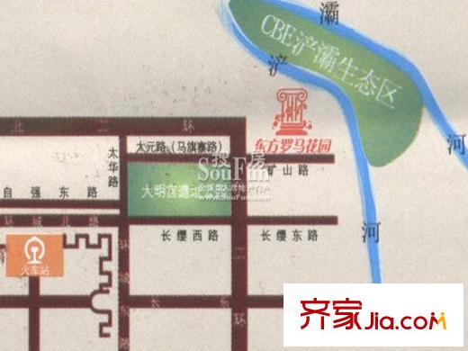東方羅馬花園交通圖區(qū)位圖
