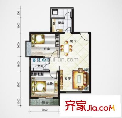 華城國(guó)際 2室戶型圖