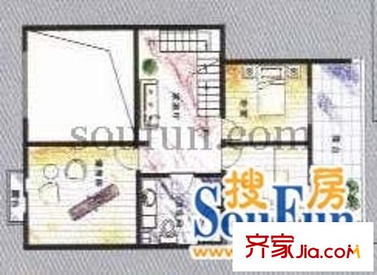 紫薇苑歐洲世家戶型圖3室1廳1衛(wèi)1廚