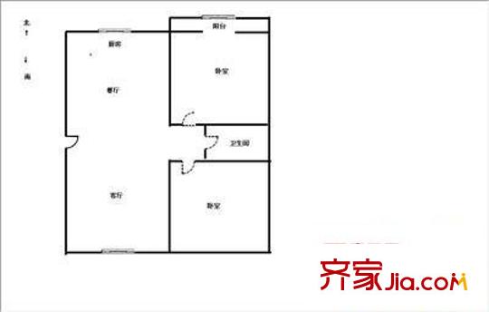 玉祥閣小區(qū) 2室 戶(hù)型圖