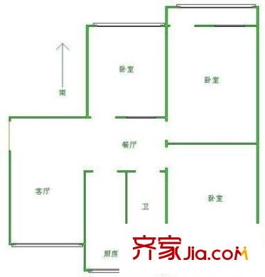 玉祥閣小區(qū) 3室 戶型圖