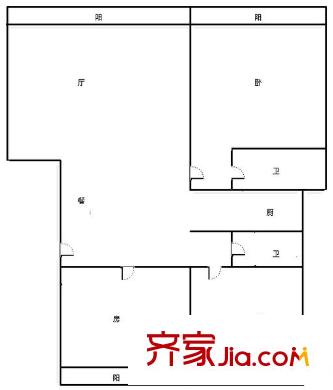 就掌燈 3室 戶型圖