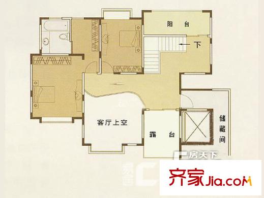 豐景佳園 戶型圖 4室2廳2衛(wèi)