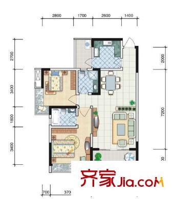文錦苑 2室 戶型圖