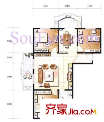金裕青青家園 3室 戶型圖