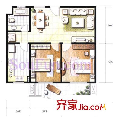 金裕青青家園 2室 戶型圖