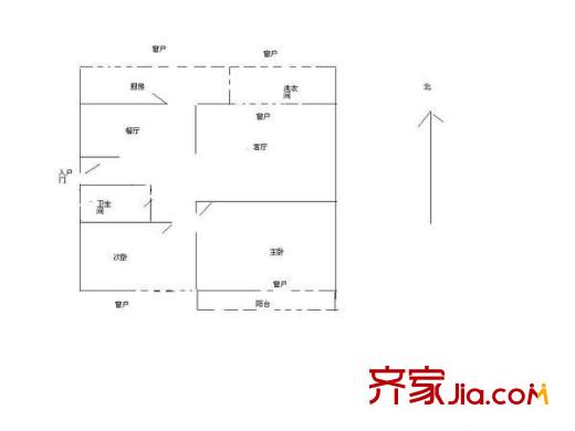 灑金橋小區(qū) 2室 戶型圖