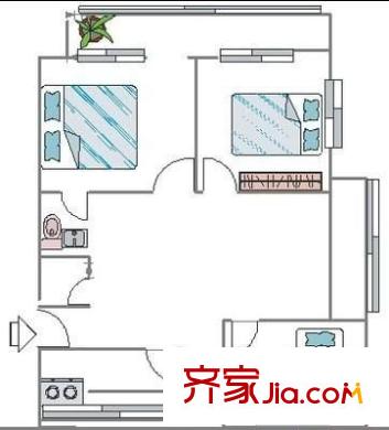 玉祥閣小區(qū) 3室 戶型圖