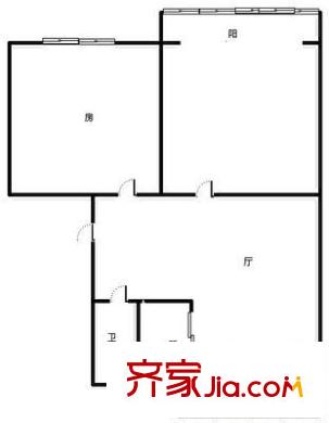 自強小區(qū) 2室 戶型圖