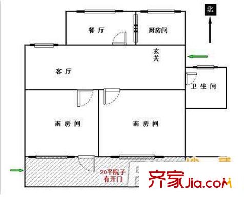 現(xiàn)代花城戶型圖戶型圖 2室1廳1衛(wèi)1廚