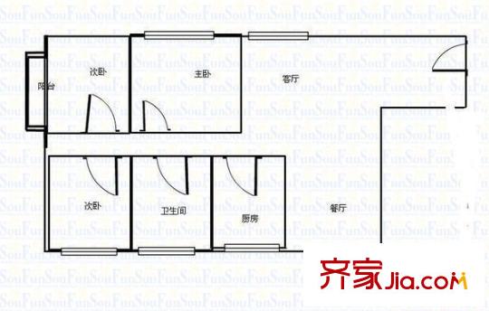 西安 中國(guó)通信第二公司家屬院 戶型圖