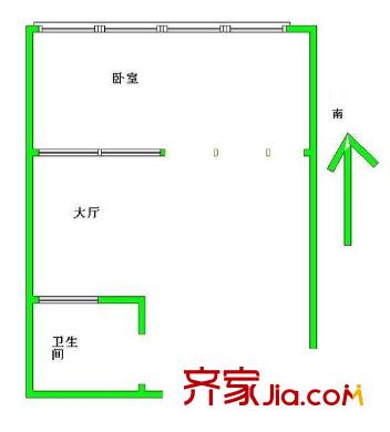 裕朗國際 1室 戶型圖