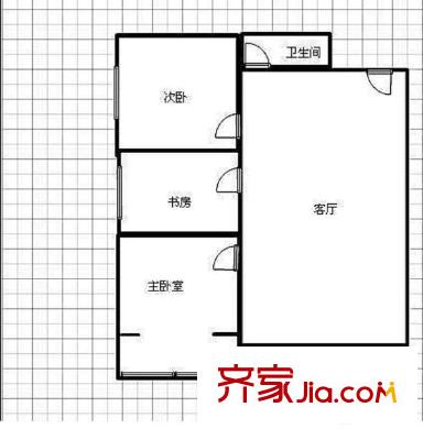 陜一針家屬院 2室 戶型圖