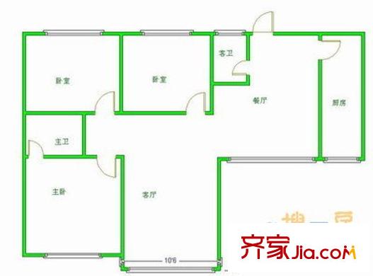 西光新村 3室戶型圖