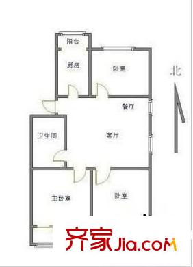 紅星小區(qū) 3室 戶型圖