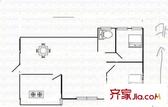 紅星小區(qū) 2室 戶型圖