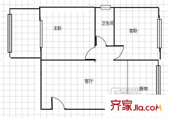 構件廠家屬院戶型圖戶型圖 2室2廳