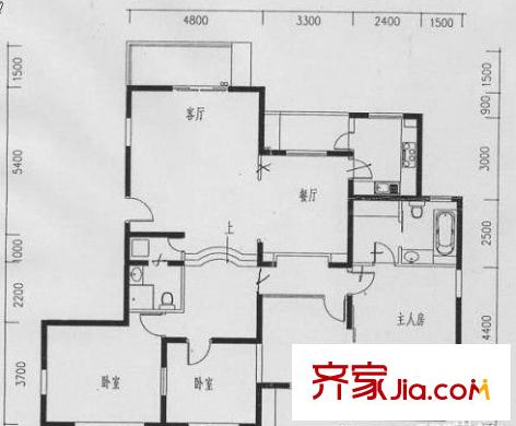 偉業(yè)都市遠(yuǎn)景 4室 戶型圖